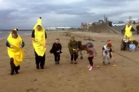 A number of celebrations of Fairtrade products took place, including this one on Ayr beach